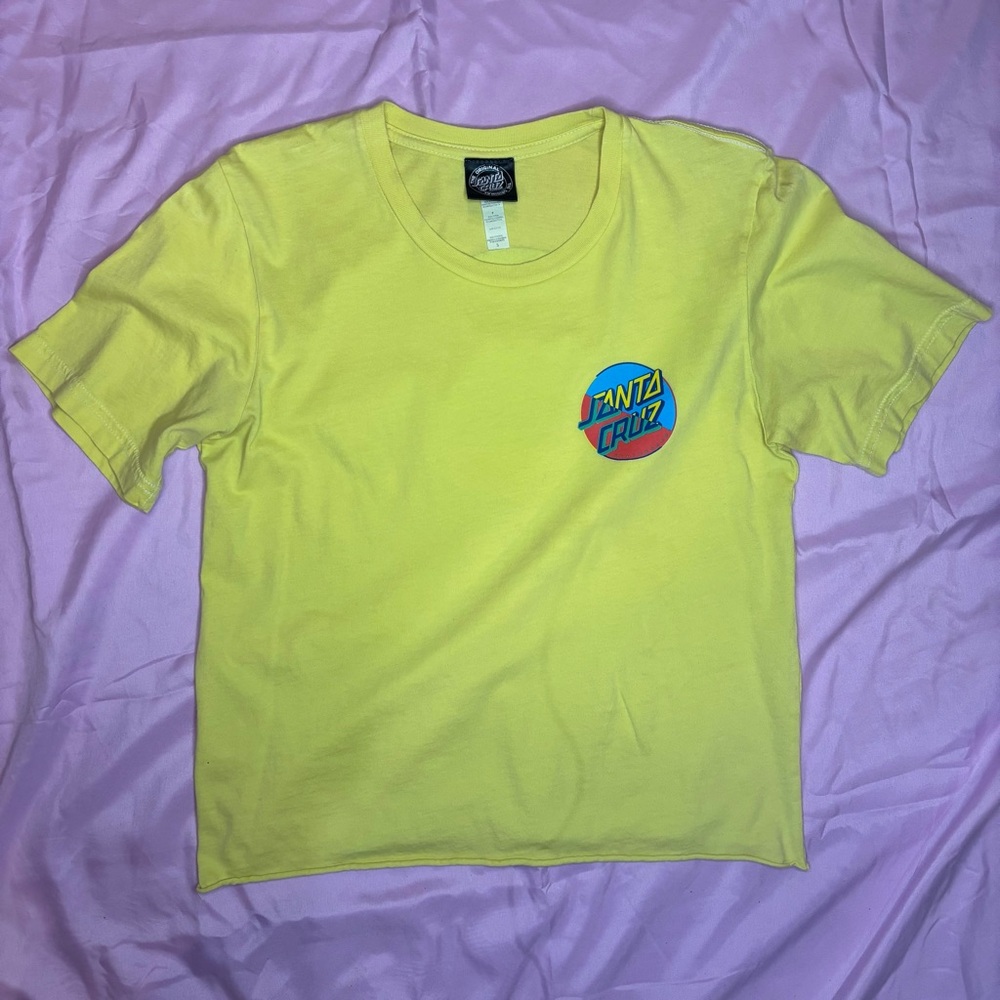 Santa Cruz Skateboards Yellow Short Sleeve Tee